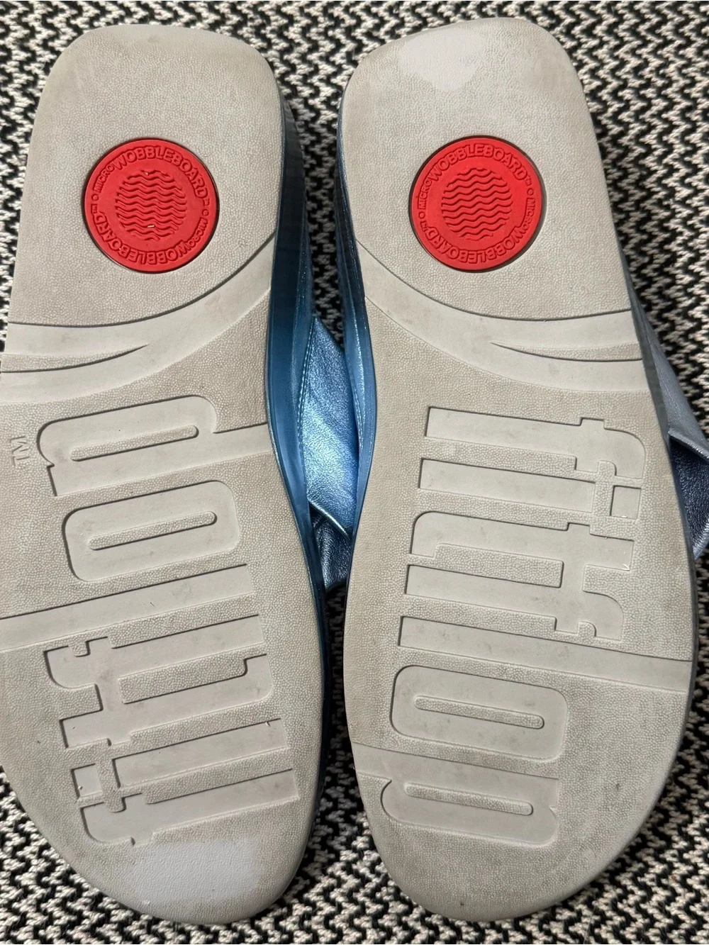 FitFlop Metallic Sky Blue Twiss Open Toe Sandals